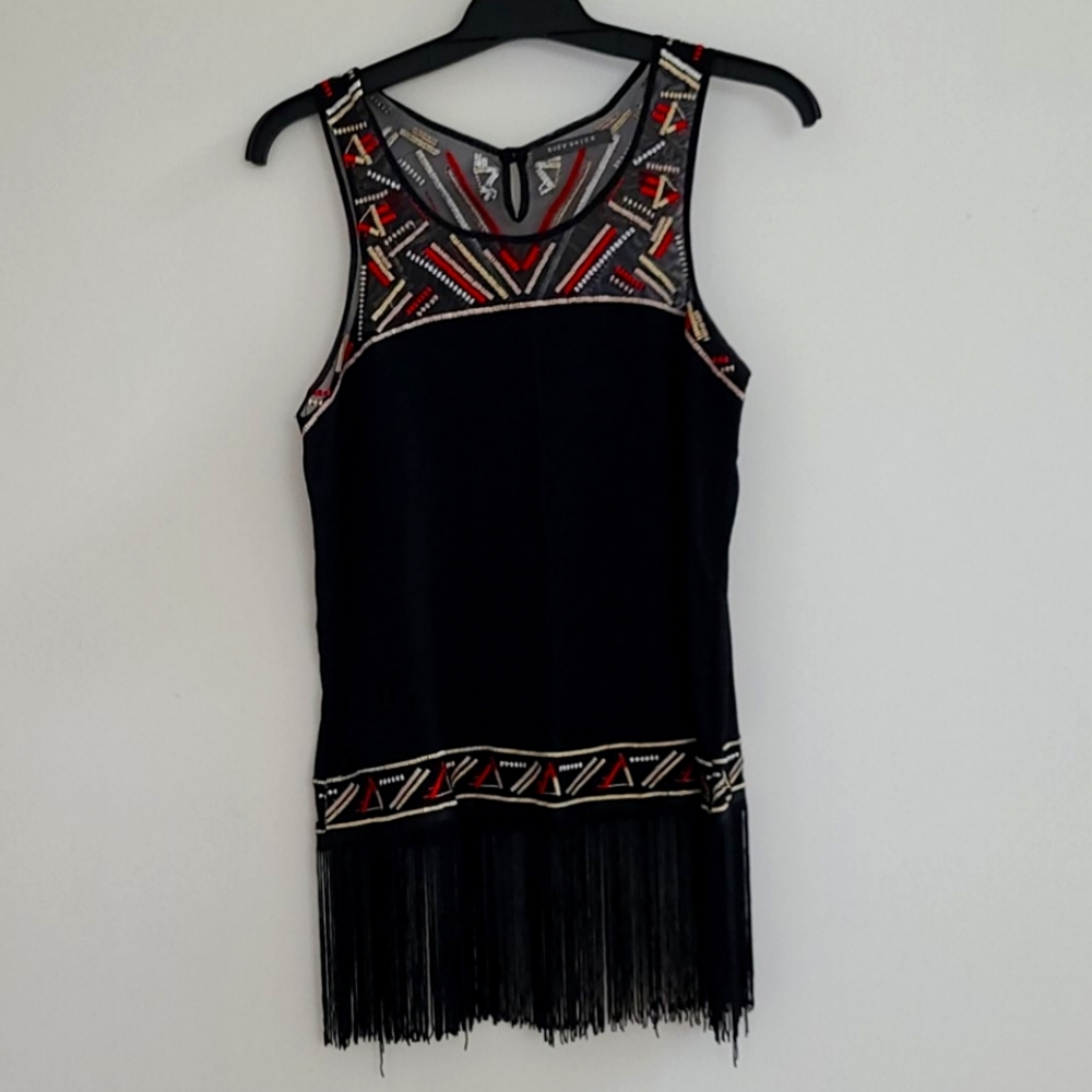 Suzy Shier fringe tank top